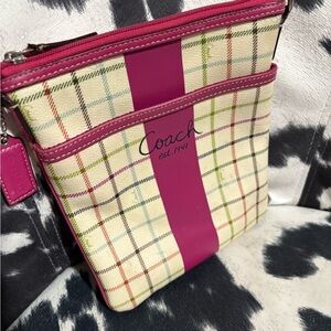 EUC COACH Plaid Crossbody